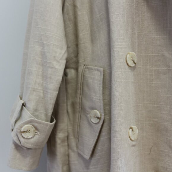 J LUX LABEL | J Lux Label Linen Trench Coat in Tan/Beige - Picture 3 of 7